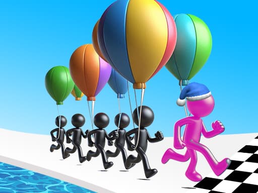 Ballon Race 3D game screenshot - multiplayer - Free online game
