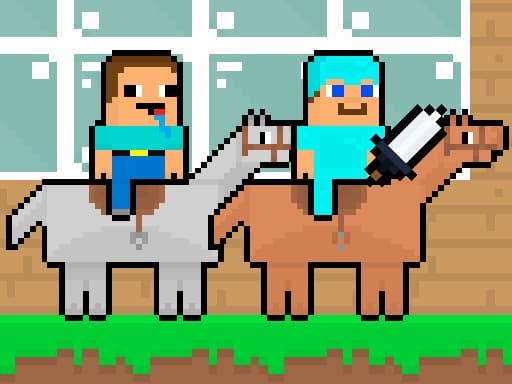 Noob vs Pro HorseCraft game screenshot - arcade - Free online game