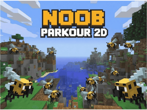 Captura de pantalla del juego Noob: Parkour 2D - arcade - Juego gratuito en línea