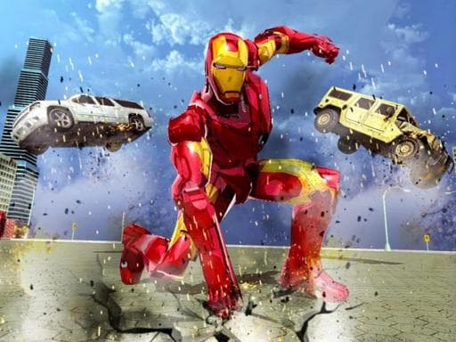 Captura de pantalla del juego Flying Iron Hero - adventure - Juego gratuito en línea