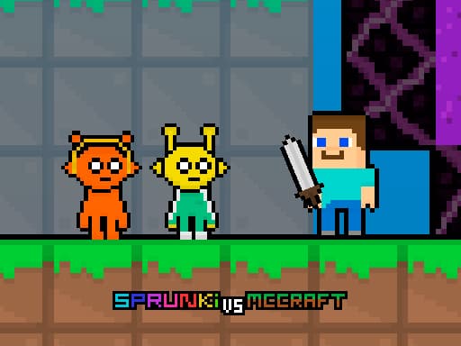 Sprunki vs MCCraft game screenshot - arcade - Free online game