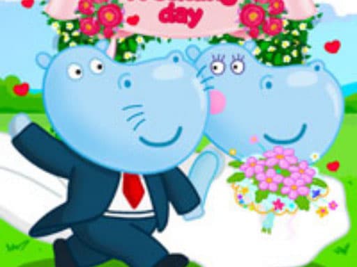 Hippo Wedding Party game screenshot - hypercasual - Free online game