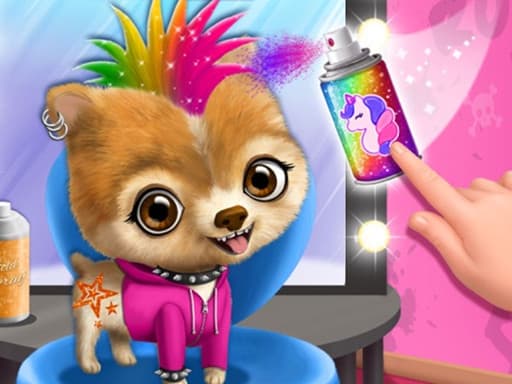 Rock Star Animal Hair Salon game screenshot - girls - Free online game