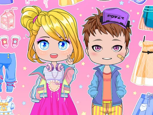 Cute Avatar Creator game screenshot - girls - Free online game