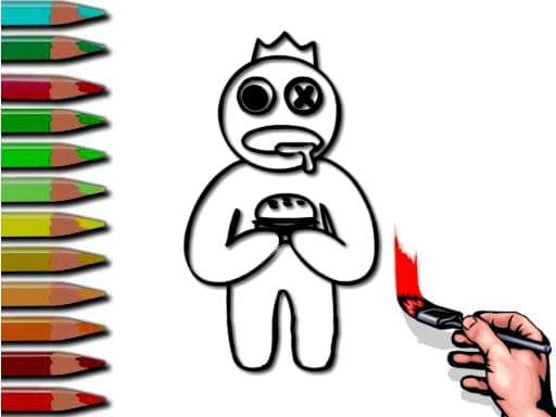 Rainbow Friends Coloring Book游戏截图 - girls - 免费在线游戏