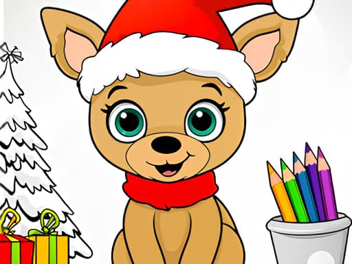 Christmas Coloring Game 2 game screenshot - girls - Free online game