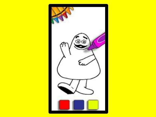 Grimace Coloring Book game screenshot - girls - Free online game