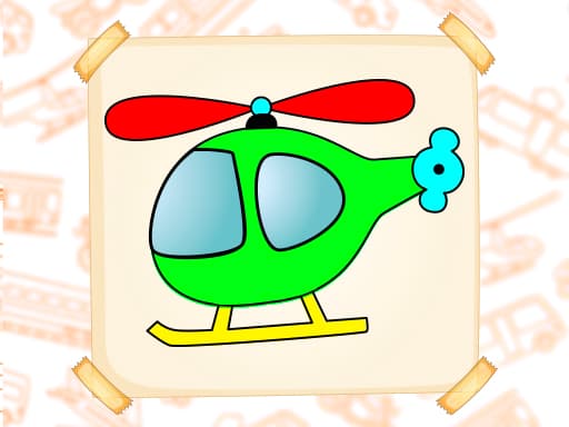 Coloring Book: Vehicles game screenshot - girls - Free online game