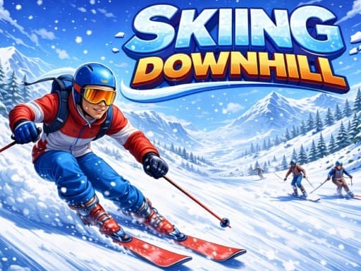 Skiing Downhill game screenshot - clicker - Free online game