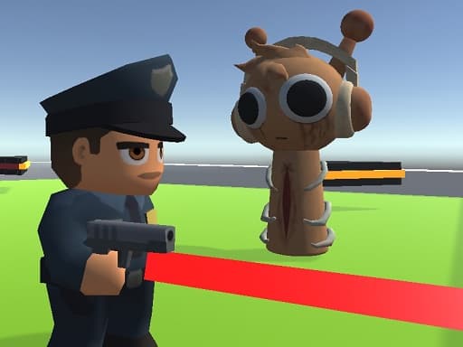 Captura de pantalla del juego Sprunki Bullet Blender - shooting - Juego gratuito en línea