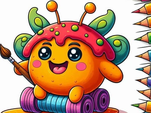BTS Sprunki Coloring Book game screenshot - girls - Free online game
