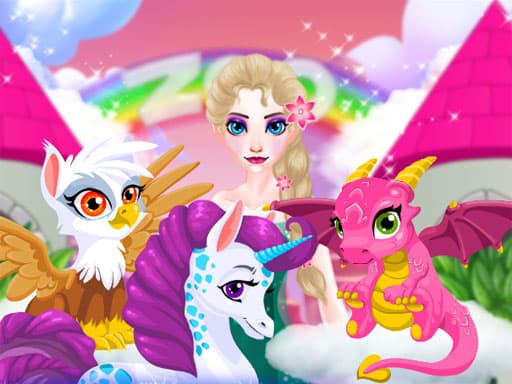Captura de pantalla del juego Elsa Magic Zoo - girls - Juego gratuito en línea
