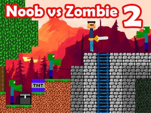 Noob vs Zombie 2 game screenshot - adventure - Free online game