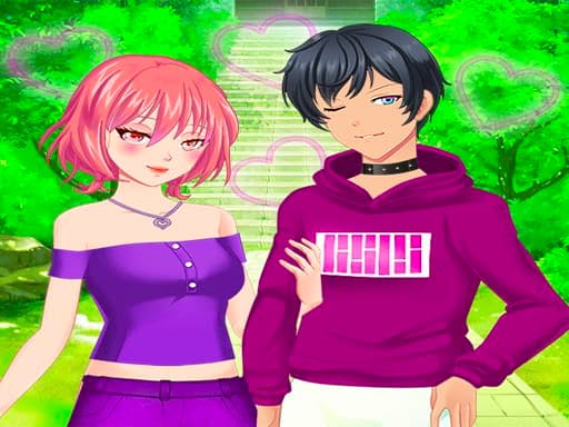 Anime Couples Dress Up Games game screenshot - girls - Free online game
