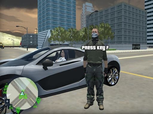 Crazy GTA Mercenary Driver game screenshot - racing - Free online game