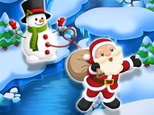Santa SnowMan Jump game screenshot - clicker - Free online game