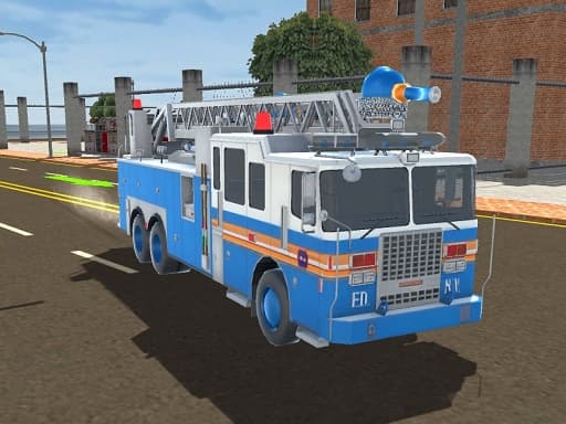 Fire Truck Driving Simulator 2024 game screenshot - action - Free online game