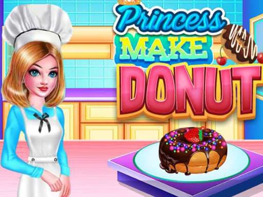 PRINCESS MAKE DONUT COOKING game screenshot - girls - Free online game