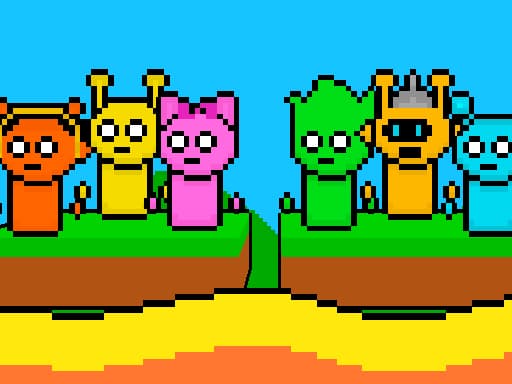 Sprunki Lava Escape 2Player game screenshot - arcade - Free online game