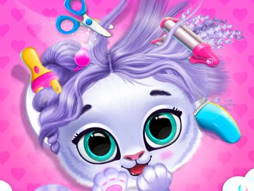 Pets Grooming Bubble Party game screenshot - girls - Free online game