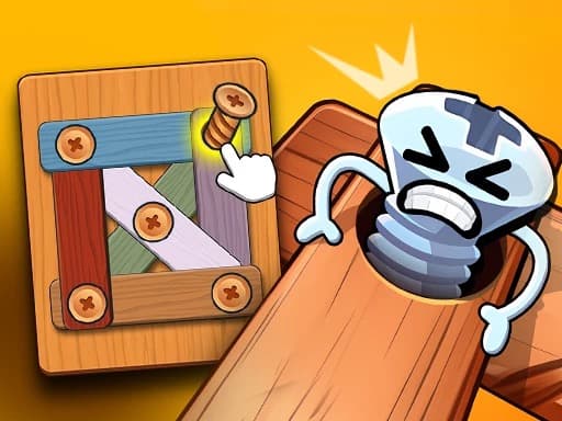 Captura de pantalla del juego Wood Bolts Nuts Screw Pin Puzzle - puzzles - Juego gratuito en línea