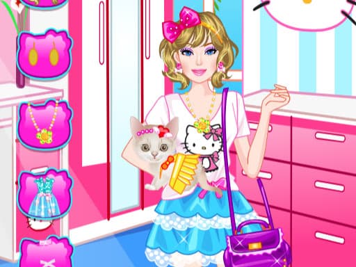 Barbie With Kitty游戏截图 - girls - 免费在线游戏