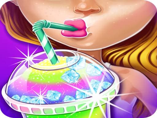 Ice Slushy Maker Rainbow Desserts Game game screenshot - girls - Free online game