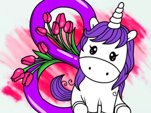 March Coloring Book game screenshot - girls - Free online game