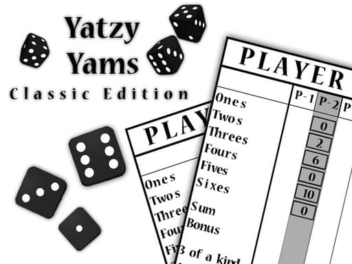 Yatzy Yams Classic Edition game screenshot - multiplayer - Free online game