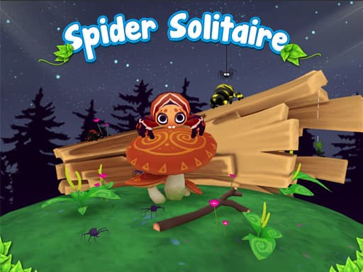 Spider Solitaire 3D game screenshot - hypercasual - Free online game