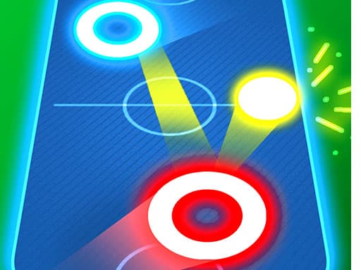 Captura de pantalla del juego Air Hockey Glow: 2 Players - 2 player - Juego gratuito en línea