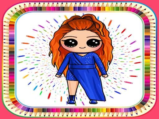 Coloring Book Game To Draw a Cute Creative Dolls game screenshot - girls - Free online game