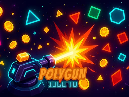 Captura de pantalla del juego PolyGun: Idle TD - shooting - Juego gratuito en línea