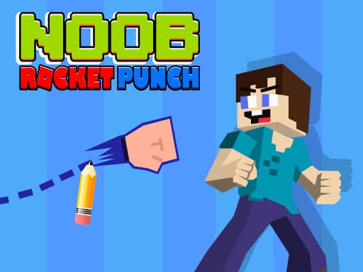 Captura de pantalla del juego Noob Rocket Punch - hypercasual - Juego gratuito en línea