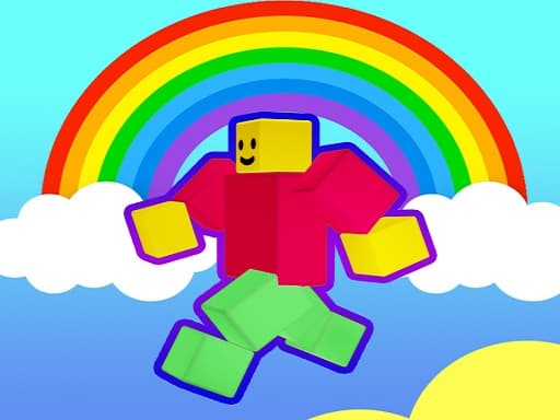 Captura de pantalla del juego Rainbow Obby - arcade - Juego gratuito en línea