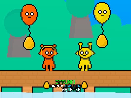 Sprunki Happy Easter 2Player game screenshot - arcade - Free online game