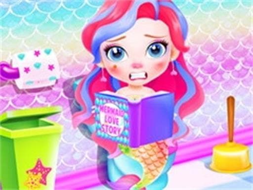 Captura de pantalla del juego Baby Mermaid Caring Game - adventure - Juego gratuito en línea