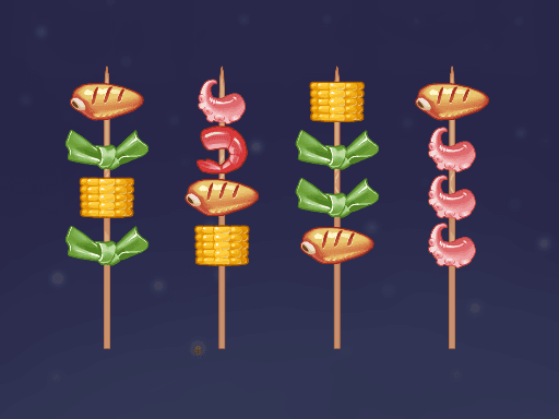 Barbecue Match game screenshot - hypercasual - Free online game