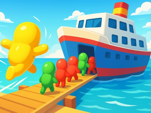 Captura de pantalla del juego Get On Board - hypercasual - Juego gratuito en línea