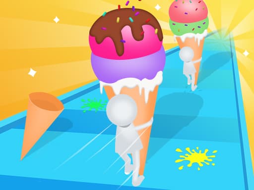 Ice Cream Stack Runner game screenshot - hypercasual - Free online game