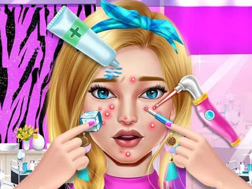Pimple Treatment Makeover Salon game screenshot - girls - Free online game