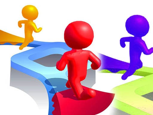 Captura de pantalla del juego Color Cross 3D - racing - Juego gratuito en línea