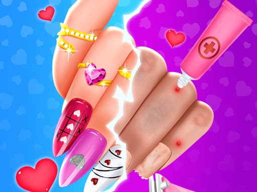 Valentine Nail Salon game screenshot - girls - Free online game