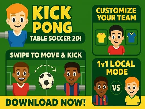 Kick Pong   Table Soccer game screenshot - sports - Free online game