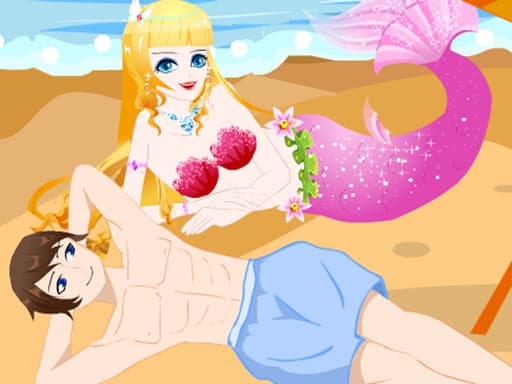 Captura de pantalla del juego Mermaid Lover In Beach - puzzles - Juego gratuito en línea