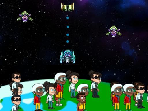 Captura de pantalla del juego Save from Aliens - shooting - Juego gratuito en línea