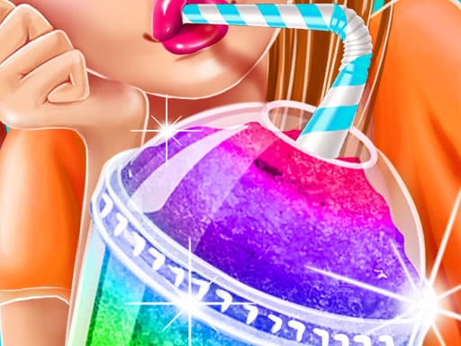 Ice Slushy Maker Rainbow Desserts game screenshot - cooking - Free online game