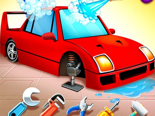 Captura de pantalla del juego Girls Car Wash Salon Auto Workshop - racing - Juego gratuito en línea