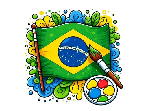Brazil Coloring Adventure game screenshot - girls - Free online game