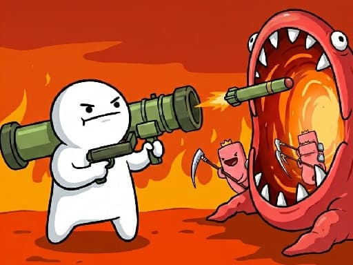 Missile Dude RPG game screenshot - shooting - Free online game